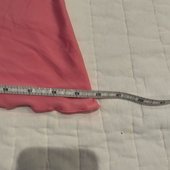 Bay Studio Sleepwear Large cami nightie tank pink lace lined poly spandex - Picture 5 of 8